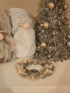 A stunning grey & peach 4-candle holder, completely one-off & handmade, perfect for adding a soft, elegant touch to any room. Simple, modern, & beautifully handmade.