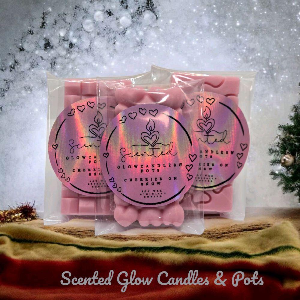 Cherries on Snow , a juicy, frosty blend of sweet cherries and crisp winter air. Perfect for cosy nights in! Candle Decor