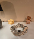 One of our favourite décor pieces.  A handcrafted marbled candle holder designed to bring warmth and style, Elegant • Versatile • Beautiful