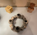 One of our favourite décor pieces.  A handcrafted marbled candle holder designed to bring warmth and style, Elegant • Versatile • Beautiful