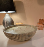 This one feels so luxe. A beautifully textured bowl candle filled with the delicious Pistachio & Marzipan fragrance, Warm • Comforting • Elegant